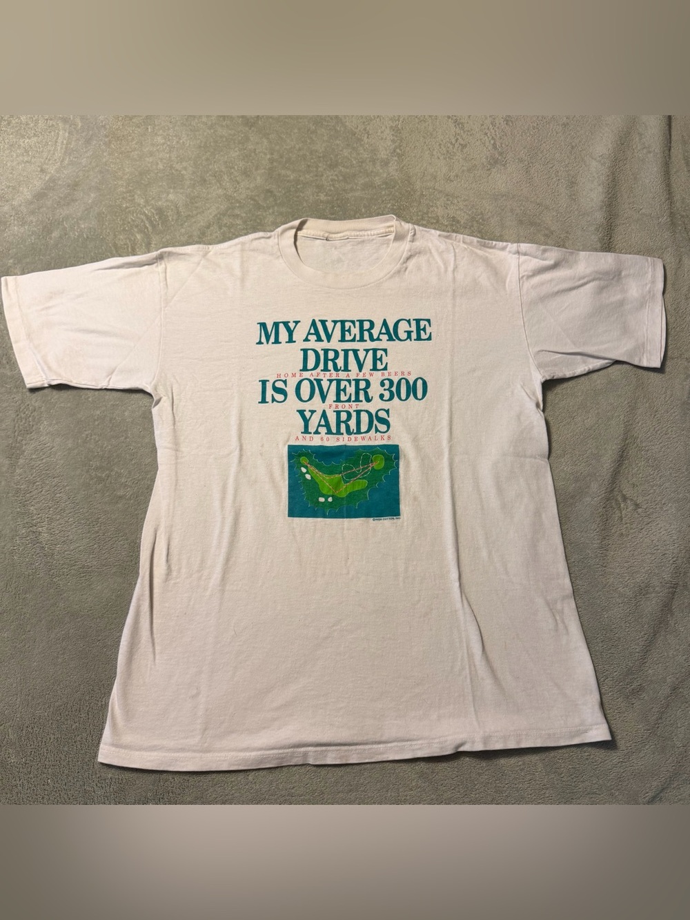 Vintage High cotton Inc Funny Novelty Golf T Shirt Adult Size L Single Stitch